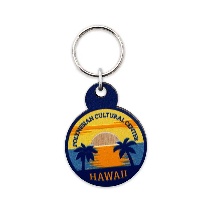 GREATMOUNTAINWE Earrings Polynesian Cultural Center Sun Reflection Wood Key Fob