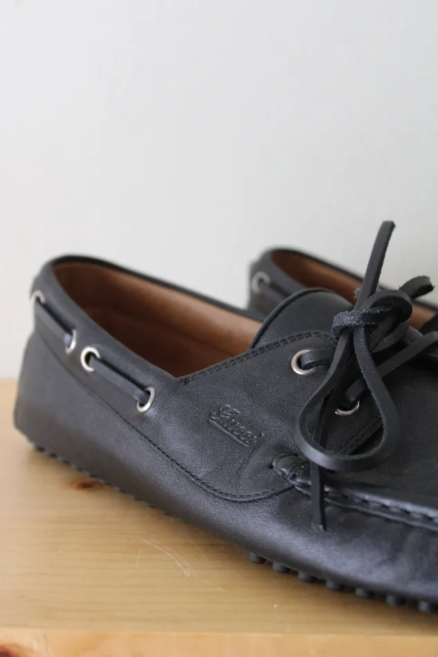 Gucci Rings Gucci Black Leather Driver Shoe Loafer Size 7