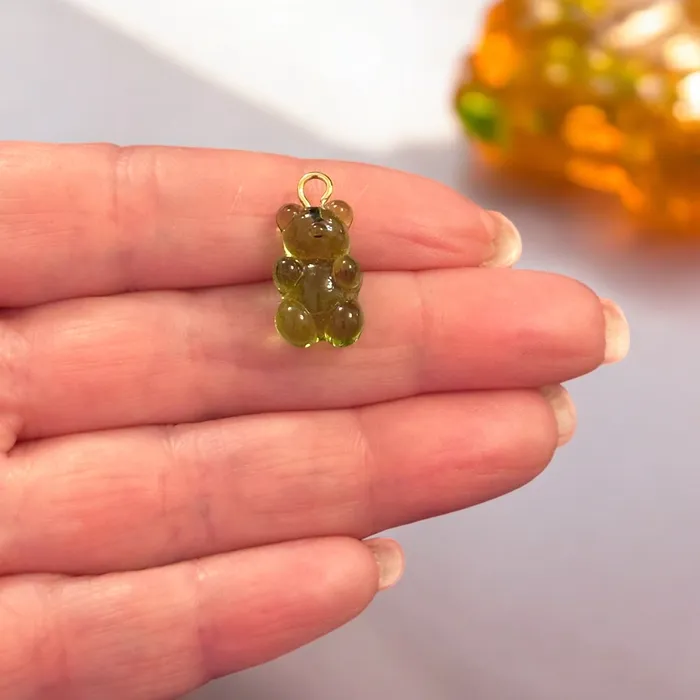 Hand Made Murano Glass Jelly Bear Charm Murano Bear Pendant Gummy Bear Earring Charm Peppy Beads Earrings Hand Made Murano Glass Jelly Bear Charm Murano Bear Pendant Gummy Bear Earring Charm Peppy Beads Earrings