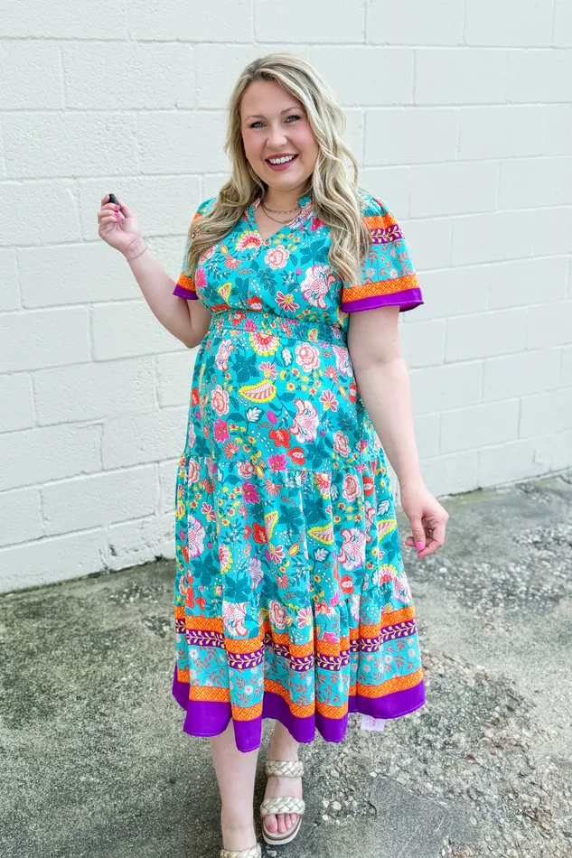 Haptics Earrings In The Mix Babydoll Dress