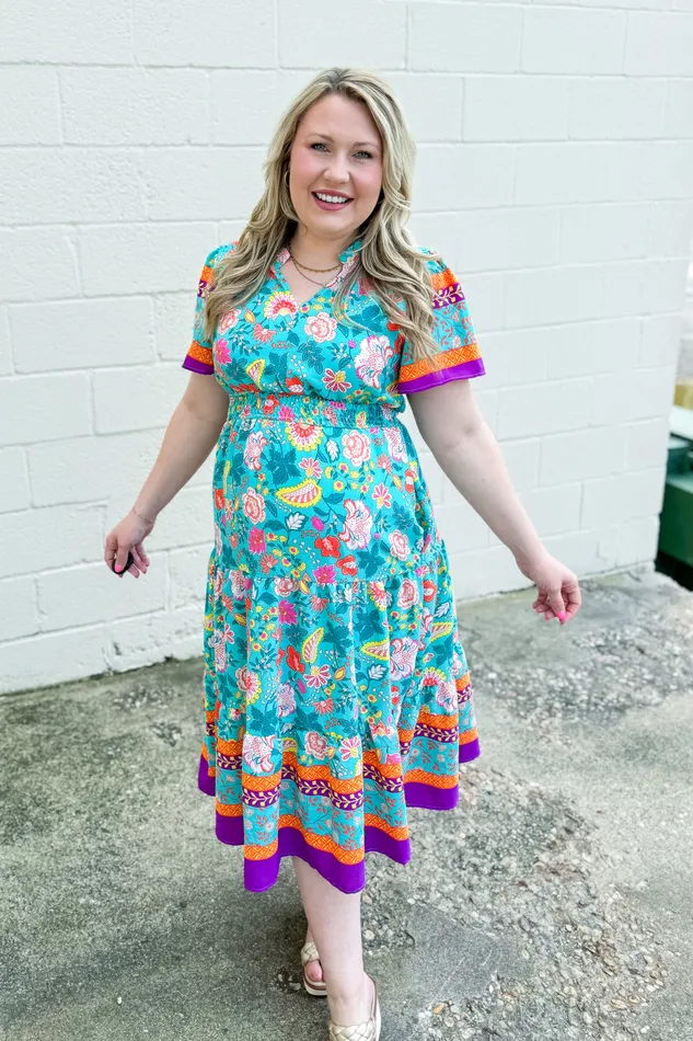 Haptics Earrings In The Mix Babydoll Dress