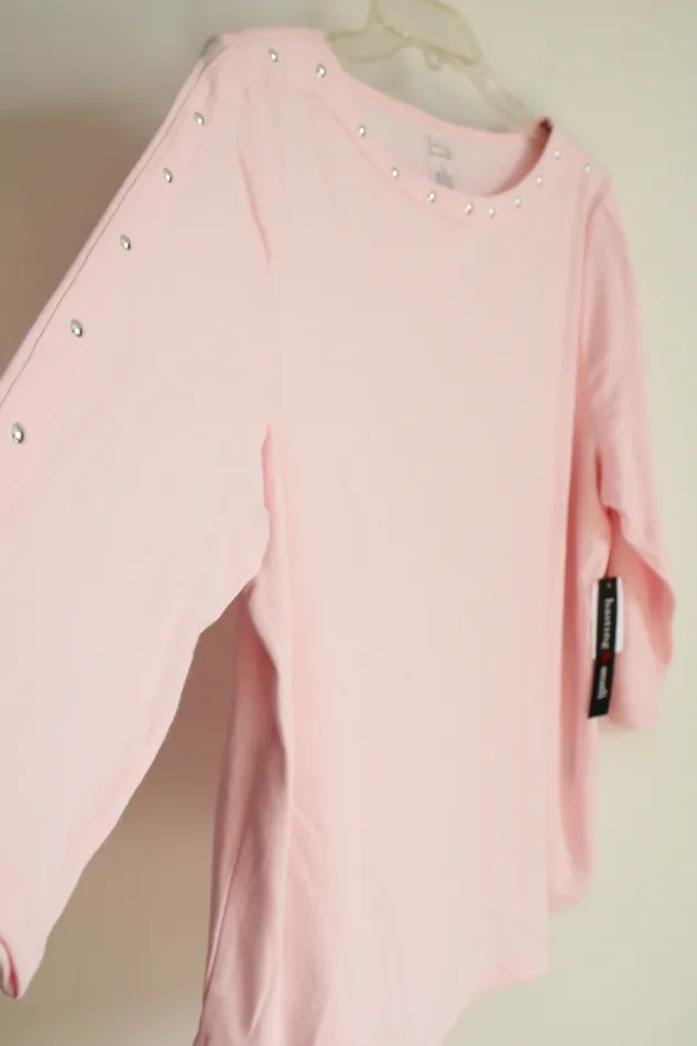 Hasting Smith Necklaces NEW Hasting Smith Light Pink Long Sleeved Shirt L