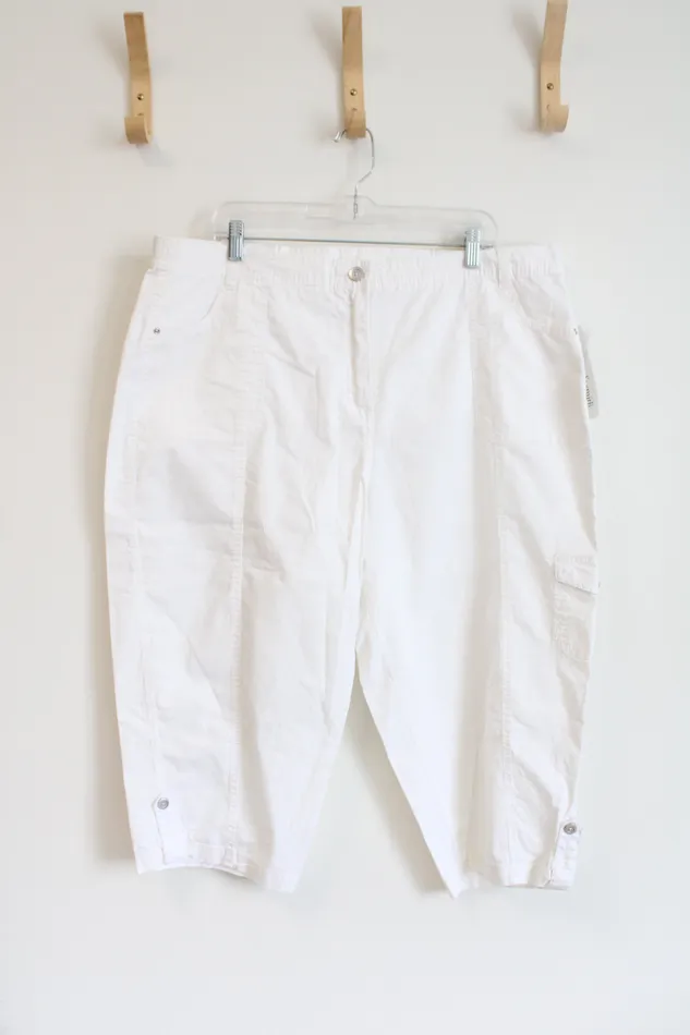 Hasting Smith Rings NEW Hasting Smith White Capri Pants 16W