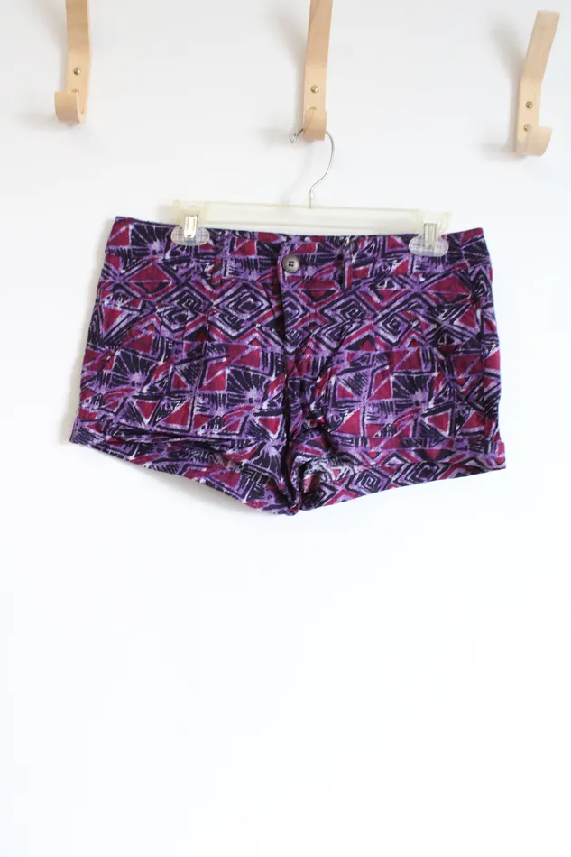 I Love H81 Purple Linen Shorts 28 I Love H81 Earrings