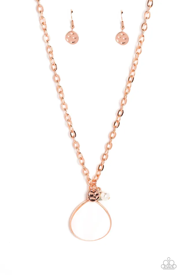 I Put A SHELL On You Copper Paparazzi Accessories Necklaces