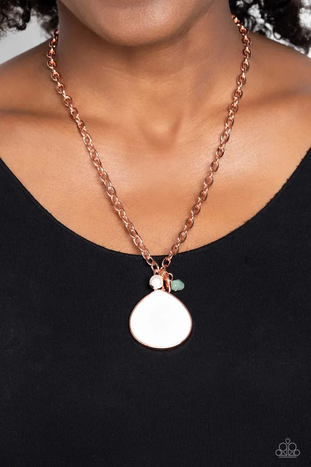 I Put A SHELL On You Copper Paparazzi Accessories Necklaces