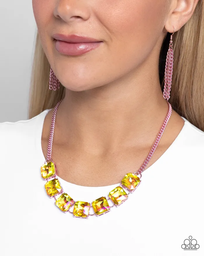 I SQUARE to Secrecy Pink Paparazzi Accessories Earrings