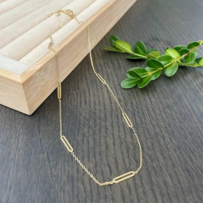iszi ONLINE Necklaces Scattered Paperclip Necklace