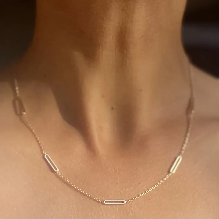 iszi ONLINE Necklaces Scattered Paperclip Necklace