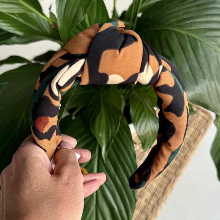 iszi ONLINE Rings Alice Band Knot Camo Leopard Print