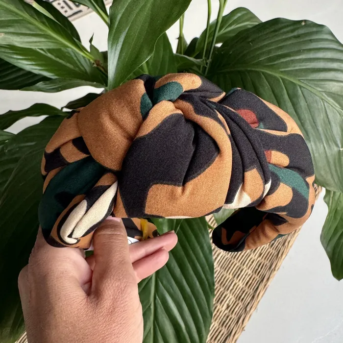 iszi ONLINE Rings Alice Band Knot Camo Leopard Print