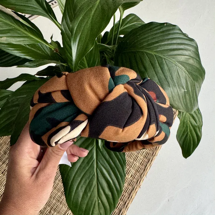 iszi ONLINE Rings Alice Band Knot Camo Leopard Print