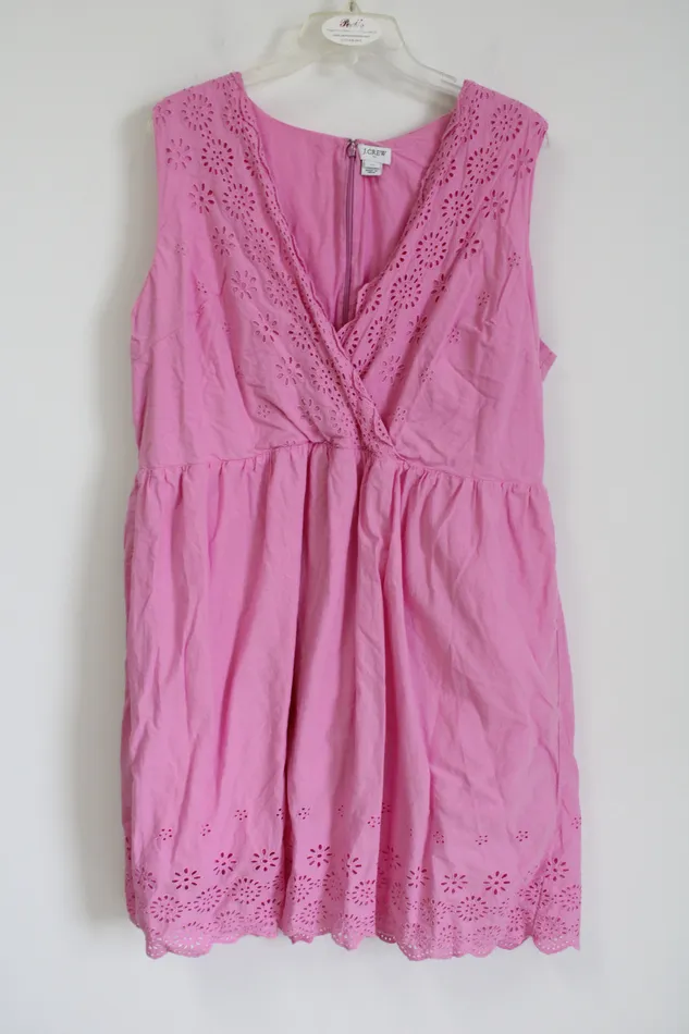 JCrew Earrings JCrew Pink Eyelet Cotton Dress 20
