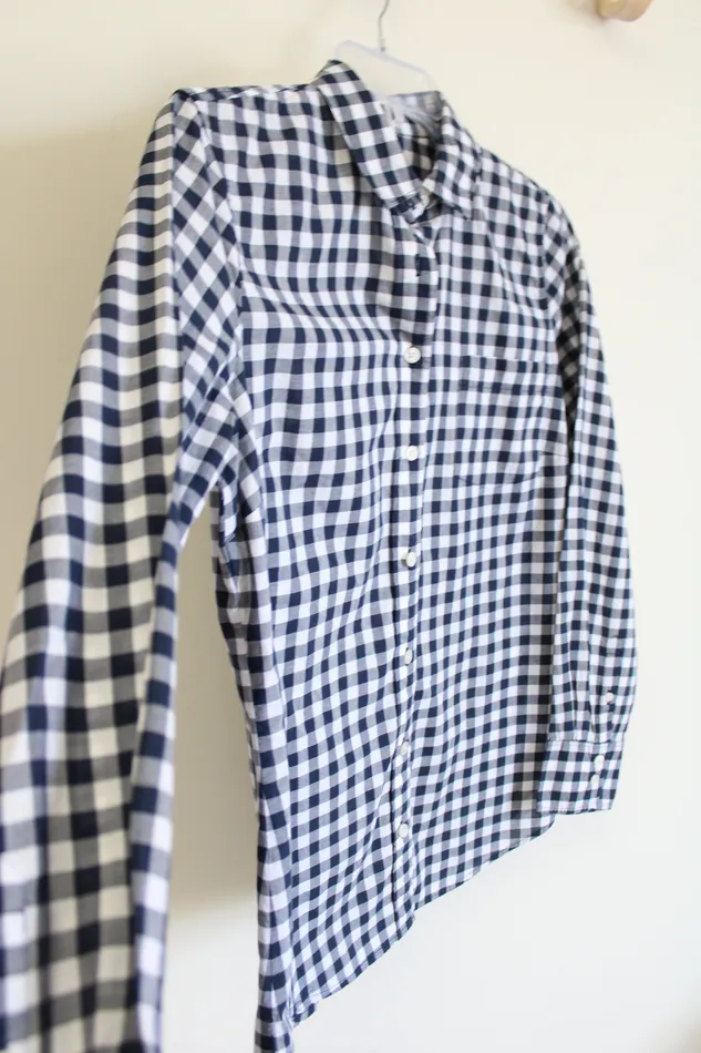 JCrew Rings JCrew Blue Gingham Button Down Shirt S