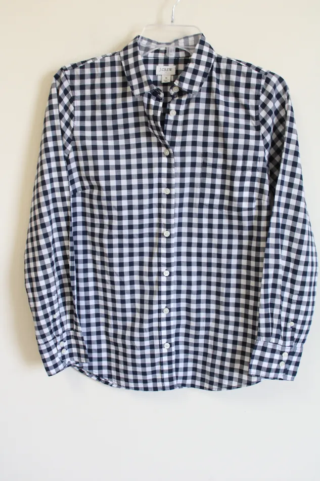 JCrew Rings JCrew Blue Gingham Button Down Shirt S