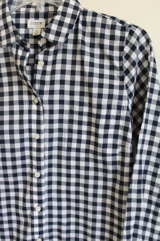 JCrew Rings JCrew Blue Gingham Button Down Shirt S