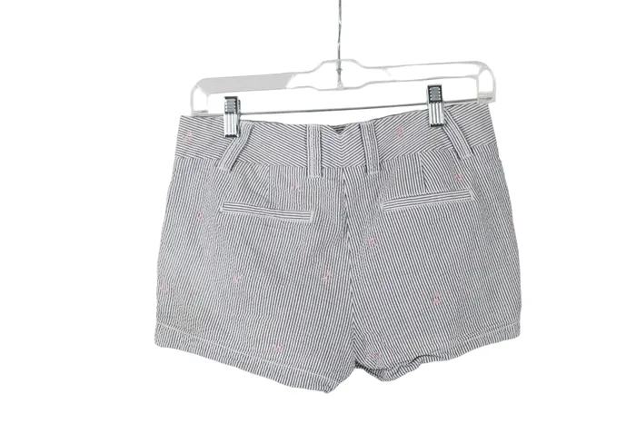 JCrew Rings JCrew City Fit White Blue Striped Shorts 2