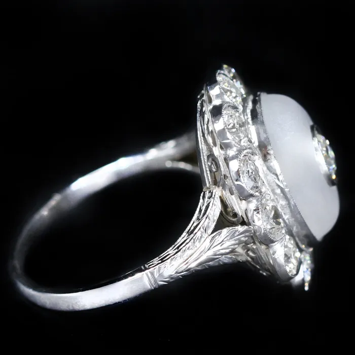 Jack Pritchard Rings Estate 168 CTW Old European Cut Diamond Rock Crystal Ring