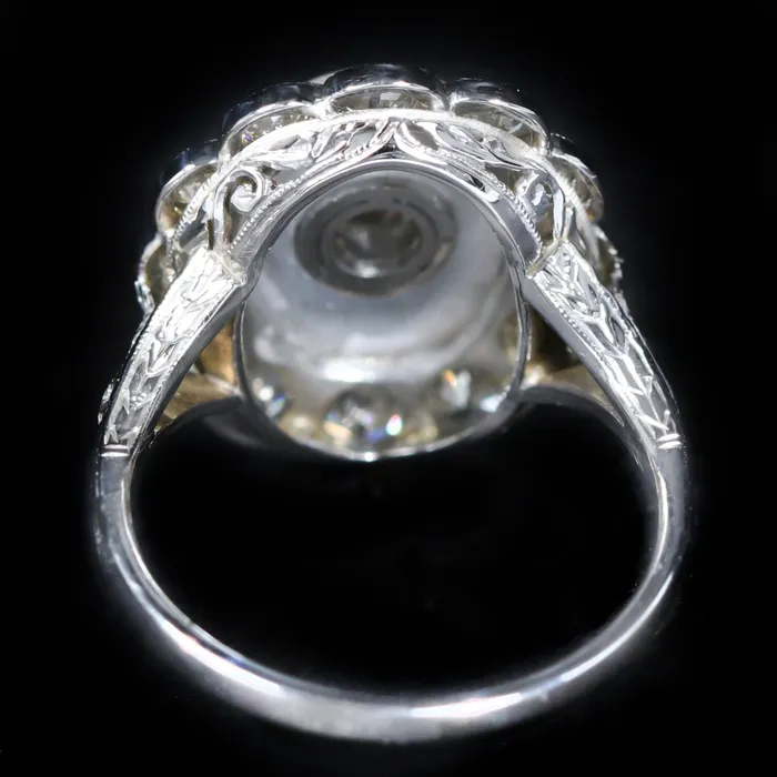 Jack Pritchard Rings Estate 168 CTW Old European Cut Diamond Rock Crystal Ring