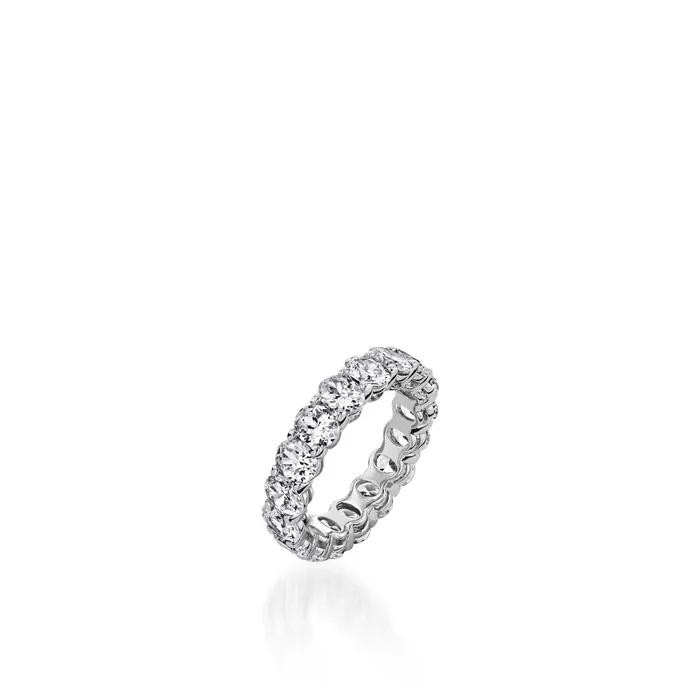 John Atencio 5Carat Oval Lab Diamond Eternity Band Rings