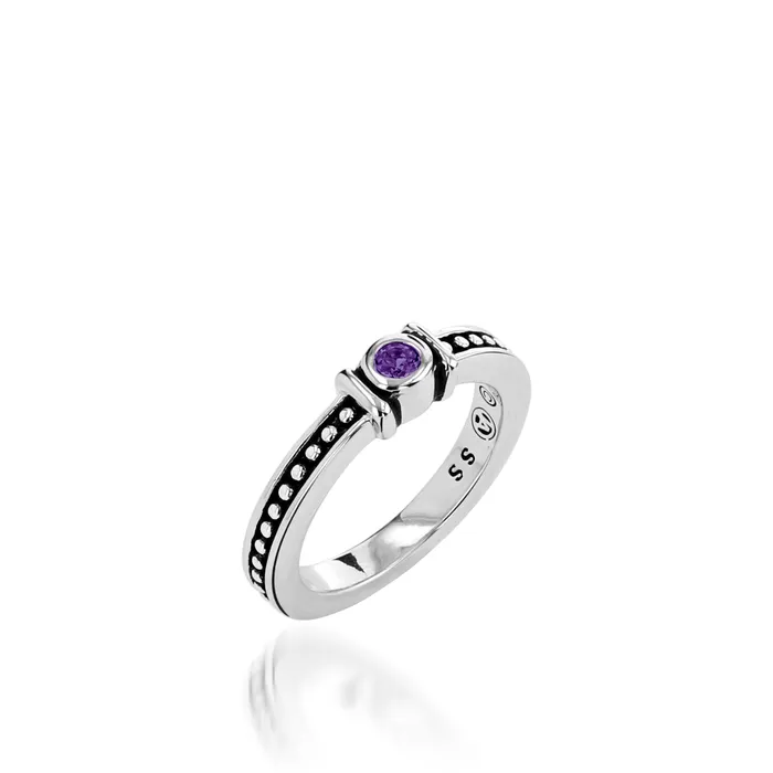 John Atencio Antigua Birthstone Stack Ring Rings