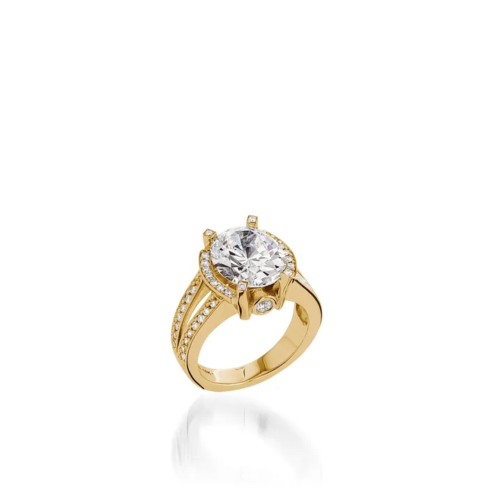 John Atencio Catherine Elite Yellow Gold Diamond Ring Rings