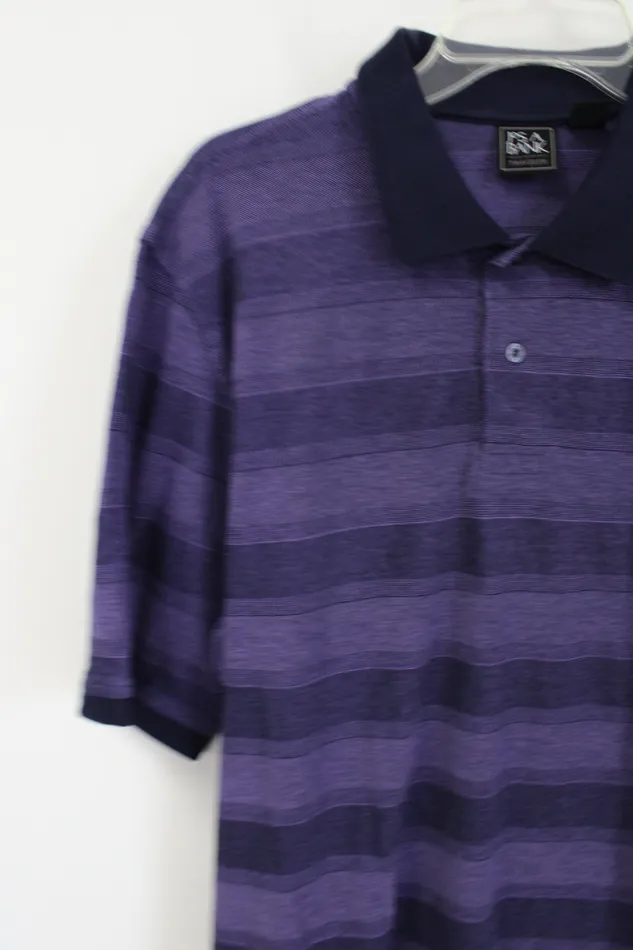 Jos A Bank Earrings Jos A Bank Purple Striped Polo Shirt L