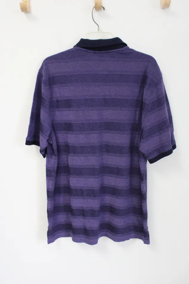 Jos A Bank Earrings Jos A Bank Purple Striped Polo Shirt L