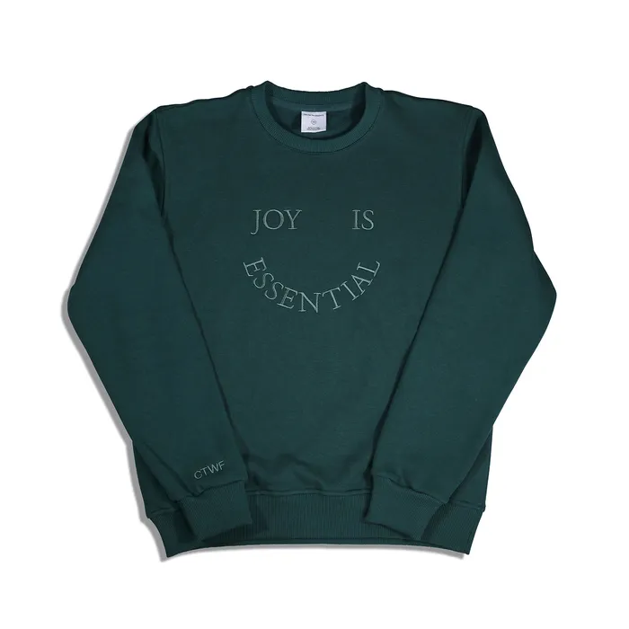 Joy is Essential Sweatshirt SM WldflwrInk Earrings
