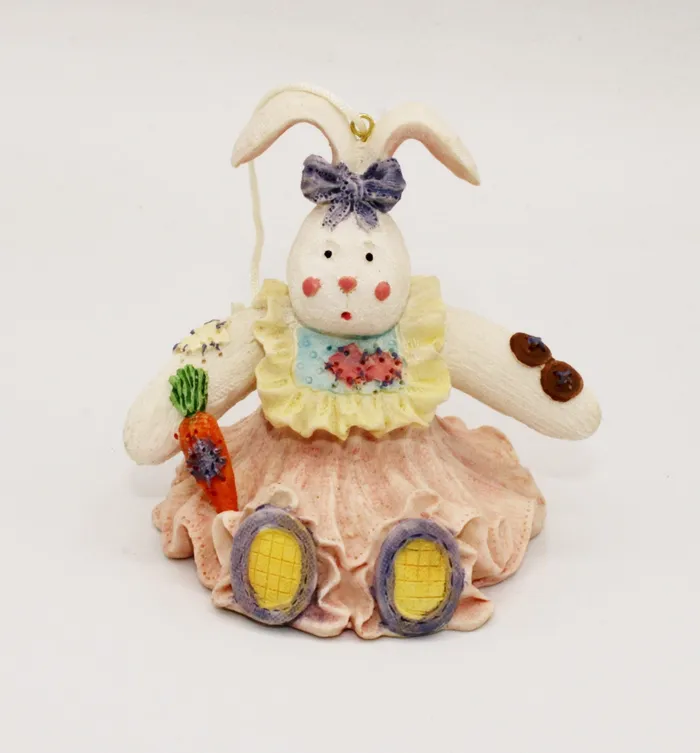 Jubilee Thrift Earrings Bunny Ornament