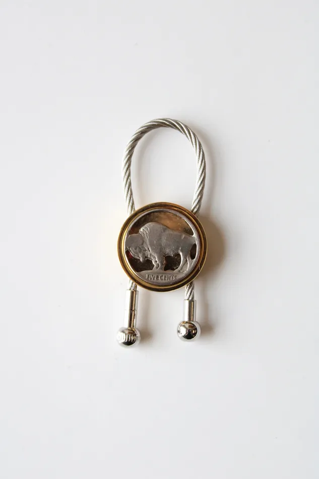 Jubilee Thrift Earrings Gold Silver Nickel Buffalo Keychain
