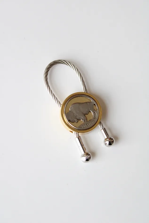 Jubilee Thrift Earrings Gold Silver Nickel Buffalo Keychain