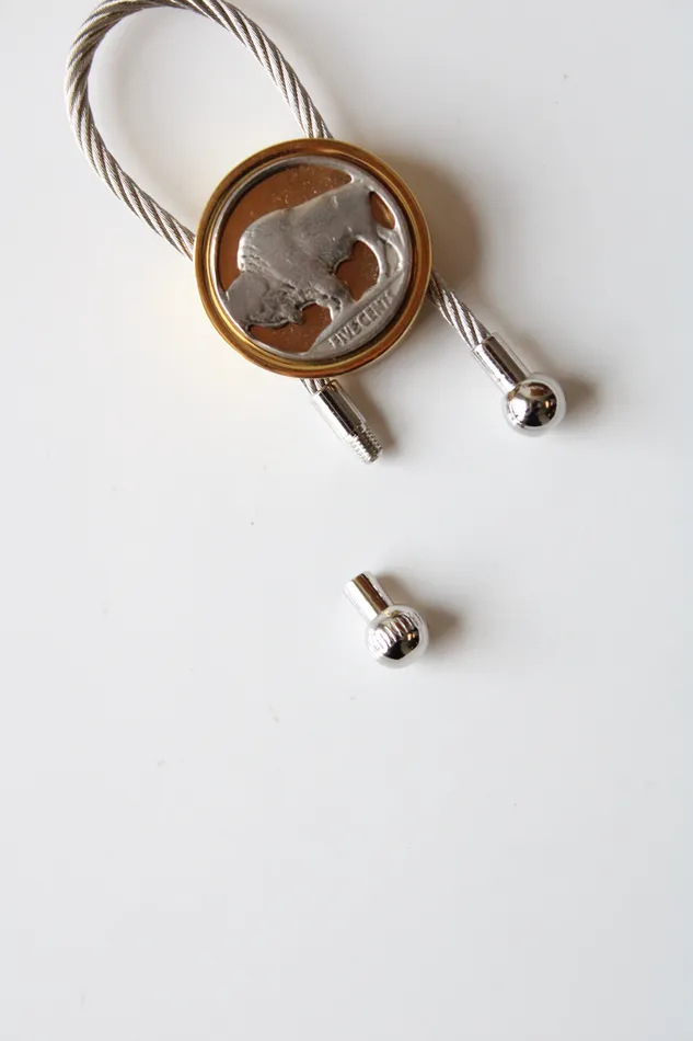 Jubilee Thrift Earrings Gold Silver Nickel Buffalo Keychain