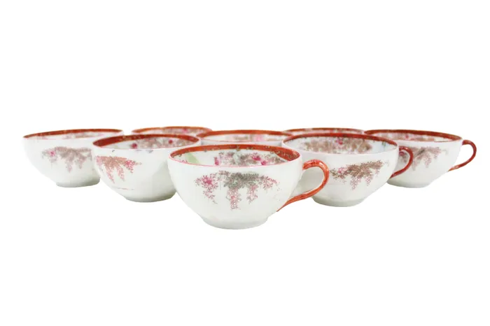 Jubilee Thrift Earrings Red Vintage Geisha Teacups Set Of 8