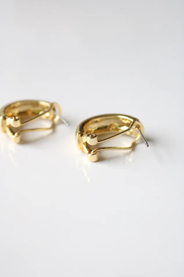 Jubilee Thrift Earrings Simply II Gold Half Hoop Earrings