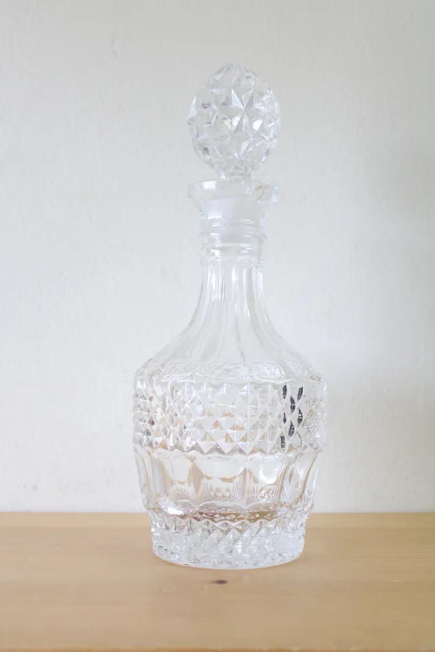 Jubilee Thrift Earrings Twine Vintage Cut Glass Decanter 26 OZ