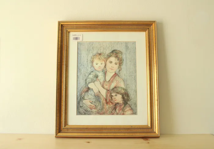 Jubilee Thrift Necklaces Edna Hibel Kathas Family Reproduction Gold Framed Painting 16 X 14 Jubilee Thrift Necklaces Edna Hibel Kathas Family Reproduction Gold Framed Painting 16 X 14