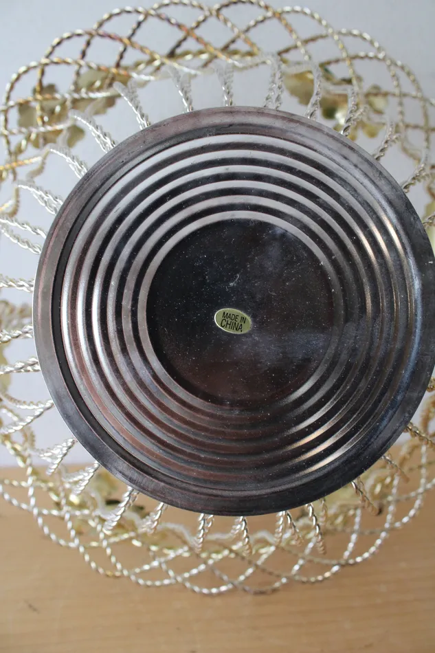 Jubilee Thrift Silver Plated Twisted Wire Floral Basket Rings