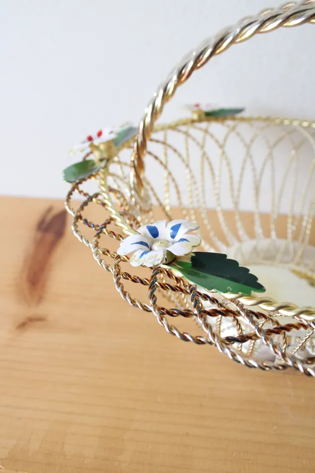 Jubilee Thrift Silver Plated Twisted Wire Floral Basket Rings