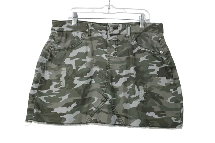 Justice Earrings Justice Green Camo Mini Skirt 18