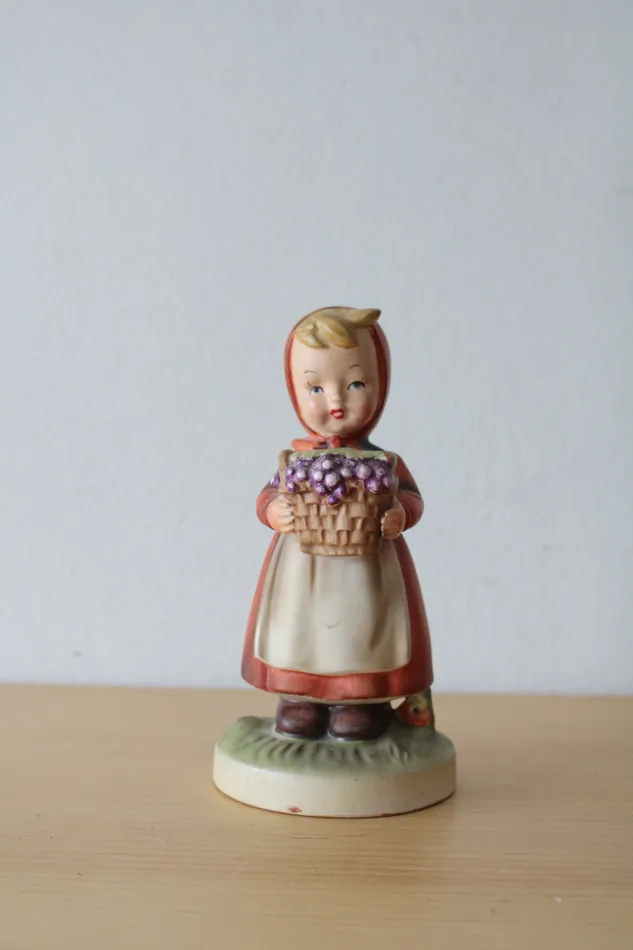 Katayama Necklaces Katayama Porcelain Girl With Grapes Figurine