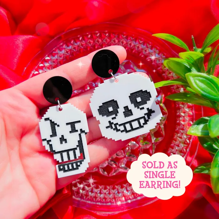 KGF Jewelry Earrings Sans Papyrus SINGLE Acrylic Earrings Keychains Pins