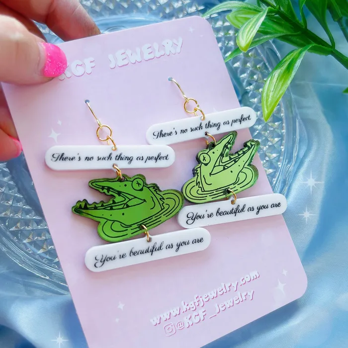 kgfjewelry Bathtub Barracuda Acrylic Earrings Keychain Earrings