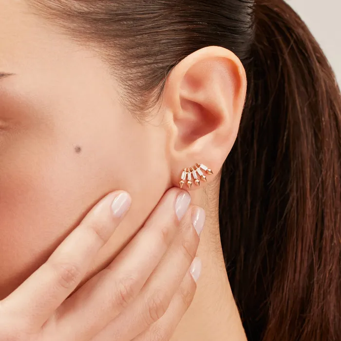 Kismet by Milka Earrings Baroque Arc Stud Earring