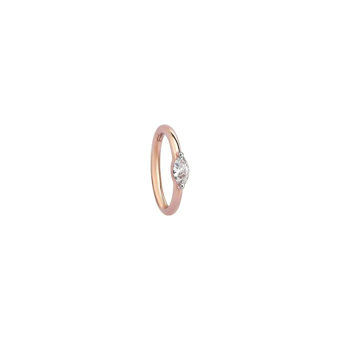 Kismet by Milka Earrings Marquise Hoop Piercing