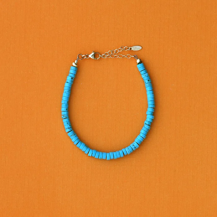 Kris Nations Turquoise Gemstone Heishi Bracelet Bracelets