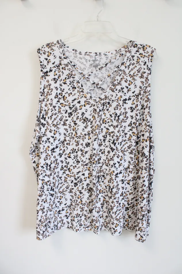 Lane Bryant Leopard Print White CrissCross Tank Top 2628 Lane Bryant Necklaces Lane Bryant Leopard Print White CrissCross Tank Top 2628 Lane Bryant Necklaces