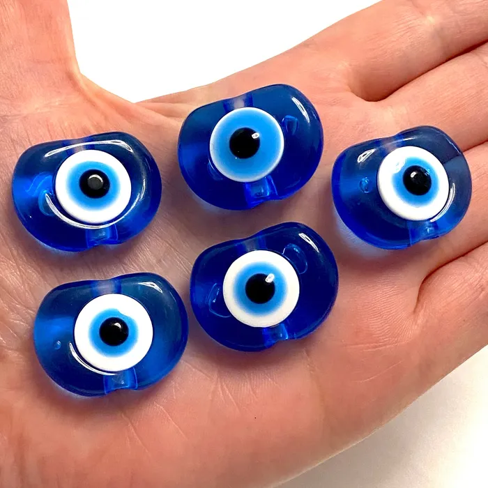 Large Hole Evil Eye Resin Beads 29mm Beads 6mm Hole 5 Beads in a Pack Peppy Beads Necklaces Large Hole Evil Eye Resin Beads 29mm Beads 6mm Hole 5 Beads in a Pack Peppy Beads Necklaces