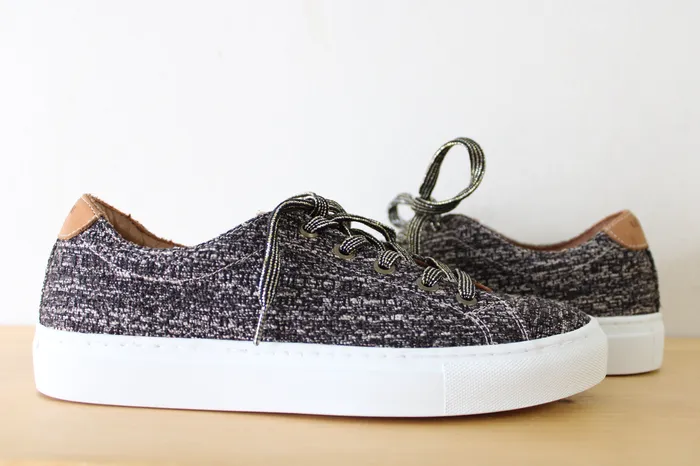 Le Lissier Earrings Le Lissier Paris Gray Tan Tweed Sneakers Size 39