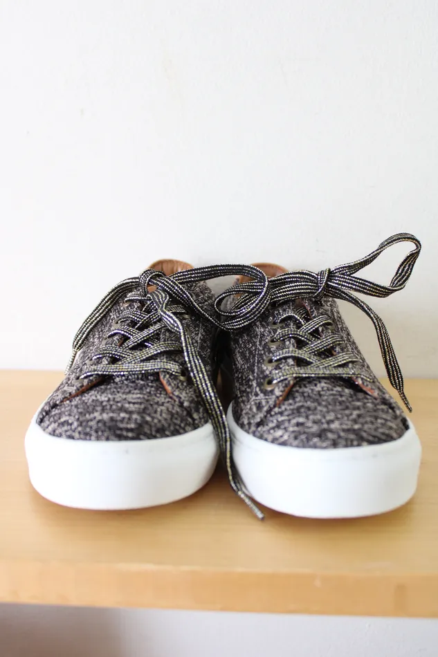 Le Lissier Earrings Le Lissier Paris Gray Tan Tweed Sneakers Size 39
